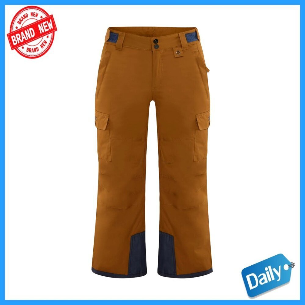 Kids Snow Pants Cargo Articulated Knees Performance Winter Gear Outdoor